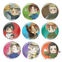 Axis Power HETALIA Anime badge The World Twinkle Italy France Russia USA UK Spain Prussia Badge Brooch Pins