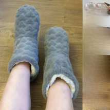 Winter Women Slippers Shoes Winter Couple Floor Socks Adult Non-Slip Thickening Velvet Indoor Dance High-Tube Slippers