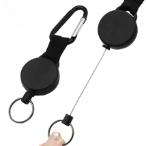 60cm camping rope telescopic anti-theft keychain tactical keychain outdoor keyring return retractable keychain