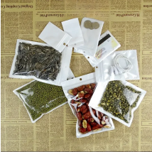 50Pcs Self Sealing Resealable Zipper Poly Storage Bags Food Small Parts Plastic Retail Packaging Bags  White/Clear  zip lock bag