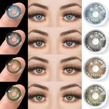 EYESHARE 1 Pair Natural Color Contacts Lenses for Eyes Blue Lenses Brown Eye Contact Lenses Yearly Colored Lenses Contact lens