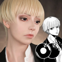 Bio-essence 1 Pair Cosplay Contact Lenses for Eyes White Lenses Black Eye Lenses Anime Lenses Halloween Yelena Cosplay