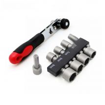 10 In 1 Rapid Ratchet Wrench 5-13mm Power Nut Driver Adapter Pawl Socket Spanner Screwdriver Hand Tool Set for Car Repair