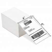 4x6 Thermal Direct Shipping Label,Pack of 500 Fan-Fold Labels, Permanent Adhesive, Commercial Grade Thermal Shipping Labels