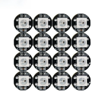 10-1000PCS WS2812B WS2812 4Pin RGB Led Chip 5050SMD WS2811 IC Black/White PCB With Heatsink DC5V