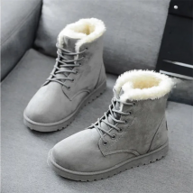 2022 New Fashion Women Boots Winter Snow Boots Female Boots Warm Lace Flat with Women Shoes Tide Shoes Hot Sale 35-40