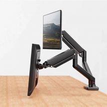 Monitor Arm Screen for 2 Screen Desk Table Mount Stand Bracket with 2 Arm For 13"-32" 2-8kg Display Support 360° Free Adjustment