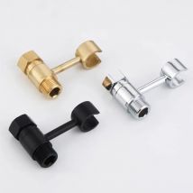 Black/Chrome Shower Holder Valve Attachment Brass with 360 Degree Rotatable Shower Hose Connector Mounting Brackets for Bathroom