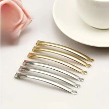 10pcs 90mm Hair clips,Gold-plated steel clips Simple side clips,DIY hair accessories