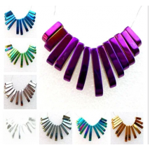 Natural Quartz crystal Titanium Hematite hand-Carved Gem pendant for diy jewelry making necklace Accessories13pcs