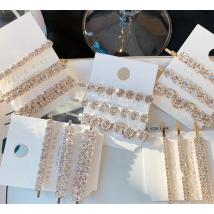 Super Flash Rhinestone Combination Premium Luxury Hair Clip Headwear For Women Girls Geometric Styling Accessories 2020 Trendy