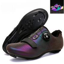 Professional Sneakers Men Ultralight Double Buckles Cycling Shoes MTB Luminous Road Bike Shoes Self-Locking Bicycle Cleat Shoes