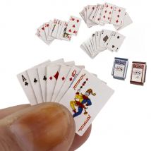 1/12 Dollhouse Miniature Accessories Mini Playing Cards   Simulation  Board Game Model Toys for Doll House Decoration