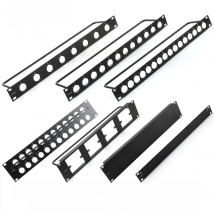 AVSSZ Cabinet Patch Panel 19" 8 12 16 24 Channels 1U 2U Blank Blind Plate Fits D type XLR RJ45 Network Speaker Socket Connector