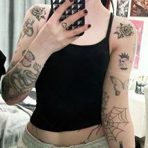 Type O Negative Vintage Y2k Dead Again 90s slim top Harajuku Goth Graphic Black Rock hip hop Streetwear sexy Punk club Tank Tops