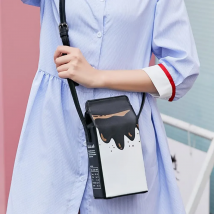 Portable Women Funny Milk Box Shape Shoulder Bag Phone  Crossbody Pouch Female Crossbody Bag Daily Shoulder Bag Ladies Bags