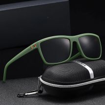 BARCUR Brand Classic Men Sunglasses Comfort Durable PC Rectangular Frame TAC Lens Versatile Age Polarized Sunglasses