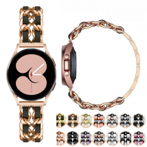 Leather Metal Loop 20mm 22mm For Samsung Galaxy Gear s3 Watch 3 41mm Active 2 44 40mm Galaxy Watch 42mm for Amazfit Huawei Starp