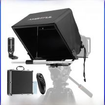 Ambitful T14 Big Screen Prompter Professional Interview Foldable Teleprompter for Smartphone DSLR Camera Live Video Recording