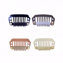 50pcs/20pcs 28mm 8teeth Wigs Clips with Silicone Back 4 Colors Available for Hair Extensions Accessories