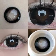 OVOLOOK-2pcs/Pair Contact Lenses Fast Shipping Big Black Lenses for Eyes Beauty Pupils Comestic Eye Color Lens 14.5mm/14.2mm