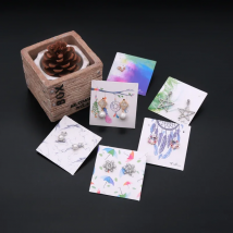 20Pcs/Lot Colorful Paper Jewelry Earrings Card 6x6cm Favor Ear Studs Necklace Display Packaging Cards Jewelry DIY Accessories