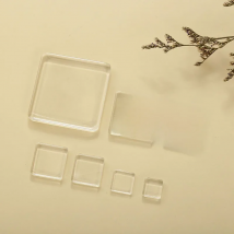 8/10/12/14/15/16/18/20/25/30/38mm Clear Flat Square Cabochons Transparent Glass Cabochon For DIY Jewelry Making Supplies