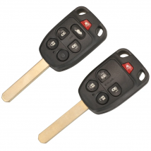 jingyuqin Remote Car Key Shell For Honda Odyssey Elysion 5/6 Buttons Key Case Cover Fob Replacement
