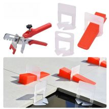 100pcs Tile Leveling System 1/1.5/2/2.5/3mm Ceramic Tiles Leveling Clips, Wall Floor Tile Spacer Wedge, Tiling Levler Tool Piler