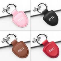 5 Colors Leather shield Keychain Business Gift Men Women For Fiat 500 Grande Punto Tipo Stilo Palio Astra Bravo Panda Accessory