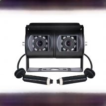 iPoster Dual Lens Black Reversing Camera RV Backup Camera Twin Adjustable angle Lens Rear View CCD Camera 4 PIN For Truck Bus