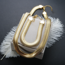 6mm 10mm 316L Stainless Steel Flat Snake Chain Bracelet Necklace Jewelry Set Fashion for Men Women Party Gifts