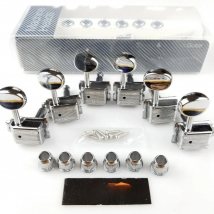 Wilkinson Vintage Nickel Tuners Electric Guitar Machine Heads Tuners For ST & TL Guitar OR Similar WJ-55 Silver Tuning Pegs