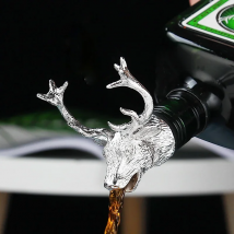 1 piece red wine pourer zinc alloy rhinoceros lion leopard antelope head wine stopper drink bar tool nightclub bar accessories