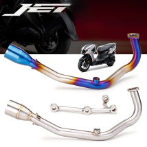 SYM JETS 125 Full Set Modify Exhaust Muffler Silencer Middle Link Pipe Stainless Steel For JETS 125