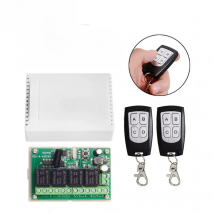GERMA 4 channel EV1527 RF Transmitter and 433Mhz Remote Controls DC 12V 24V 10A Wireless Remote Switch 4CH Relay Module Receiver
