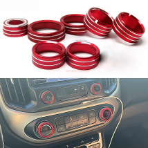 Air Conditioner Switch Knob Covers Ring For Chevy Chevrolet Colorado Auto Menu Knob Switch Cover Trim Interior Decor Accessories
