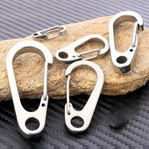 Stainless Steel Lobster Clasp Buckle Keychian Carabiners Outdoor Camping D-ring Backpack Buckles Key Chains Spring Snap Hooks