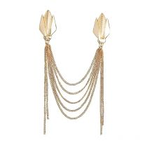 New High Grade Metal Long Tassel Brooch Men's Suit Shirt Badge Collar Lapel Pin Fashion Jewelry Party Accessories Gifts