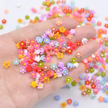Mini 6mm Manicure Flower Lotus Daisy Resin Ornament Crafts Earring Decorations Supply DIY Nail Art Accessories 100Pcs
