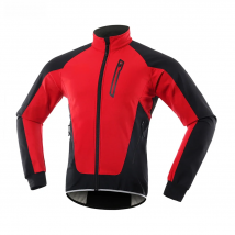 ARSUXEO Men's Winter Cycling Jacket Thermal Fleece Warm Up Bicycle Clothing Windproof Waterproof Soft Shell Coat MTB Bike Jersey