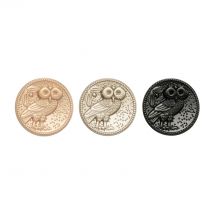 5pcs Retro Owl Metal Button Sewing Scrapbooking Kids Clothing Blouse Leather Bag Craft Handmade DIY Accessories 18/23/25mm