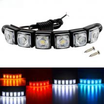 1PCS Car Waterproof DRL Day Fog Light Auto Decorative Flexible Daytime Running Lamp 6LED Driving Styling Headlight Multi Colors
