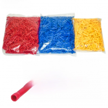 500Pcs BV Crimp Terminal Butt Splice Crimp Connector Wire Copper Insulated Electrical Straight Wire Terminal BV1.25 BV2 BV5