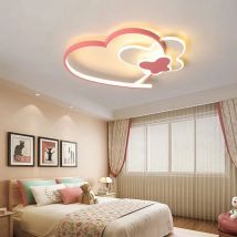 Heart Chandelier For Girl Children Boys Kids room lamp Indoor home Nordic ceiling Lights flush mount light Pink Chandelier Lamp