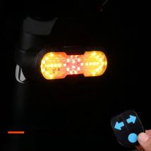 Rechargeable Bike Tail Light with Turn Signal Bicycle Lights Wireless Remote Control Cycling Warning Taillight for Night Riding