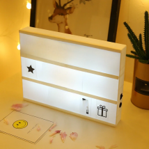 A4 A5 A6 DIY Letters LED Combination Light Box Night Light USB / AA Battery Powered Symbol Cards Table Lamp Message Board