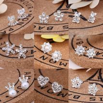 Earrings For Women Pearl Cute Fashion Girls Animal Jewelry Trend Rabbit Flower Heart Fruit Cherry Butterfly