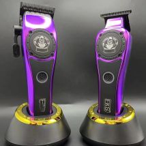 FKS Professional Barber Hair Clipper Trimmer 7000-9000RPM Engraving Scissors Ceramic DLC Coated Blades USB Charging