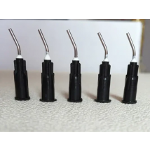 100Pcs/bag Dental Pre Bent Flow Needle Tips 18 Gauge SEALANT CEMENT black